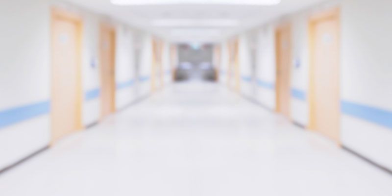 Blurred out Hospital Hallway